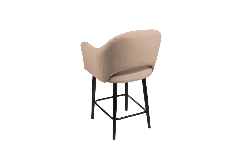 Барные стулья - изображение №3 "Кресло полубарное Грейс бежевый / опоры черные"  на www.Angstrem-mebel.ru