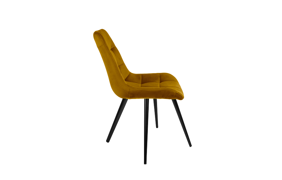 Кухонные стулья - изображение №6 "Стул Глейс поворотный горчичный / опоры черные"  на www.Angstrem-mebel.ru