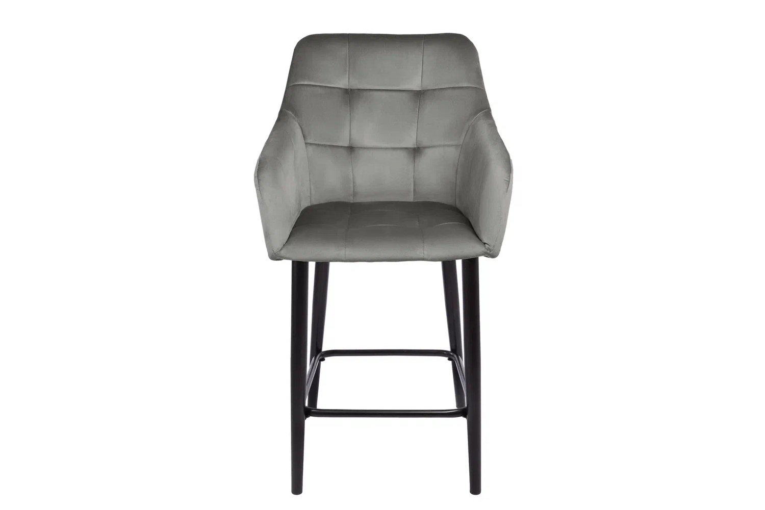 Стулья - изображение №3 "Стул полубарный Отэм серый / опоры черные"  на www.Angstrem-mebel.ru