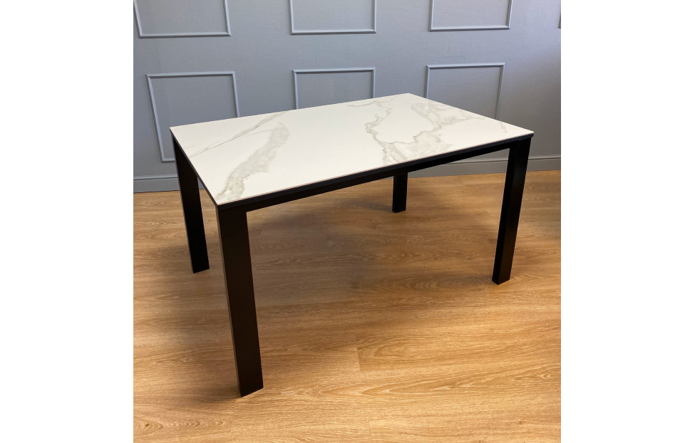 Обеденные столы - изображение №5 "Стол обеденный Легро раздвижной черный/керамика мрамор белый"  на www.Angstrem-mebel.ru
