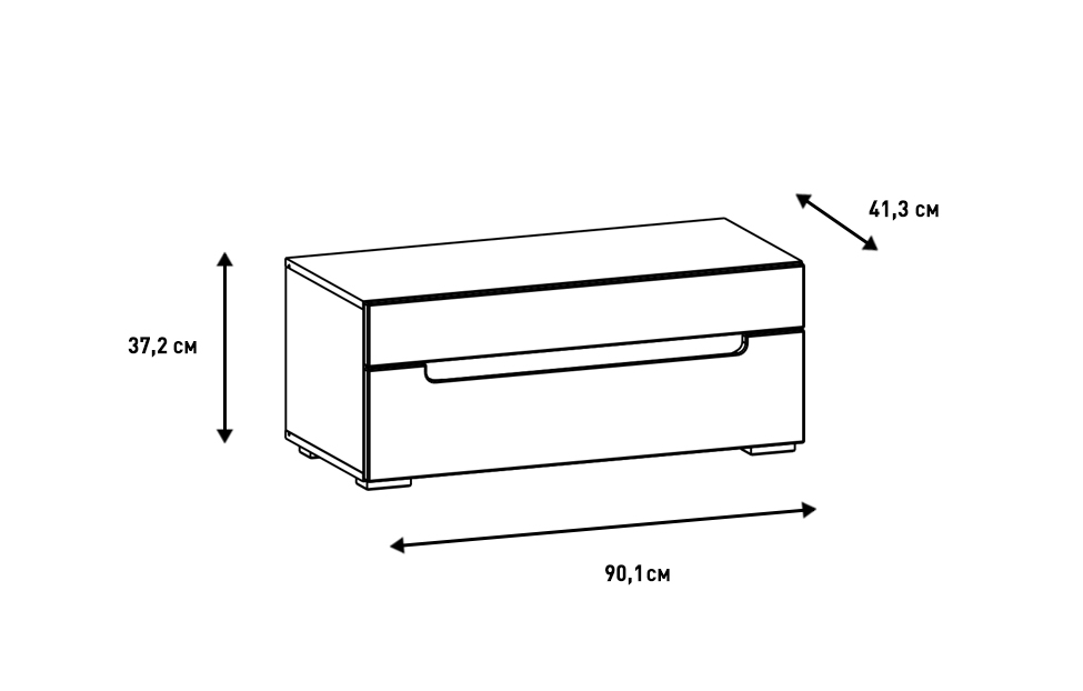 Тумбы под телевизор - изображение №5 "Тумба Анри Урбан с выдвижными ящиками"  на www.Angstrem-mebel.ru