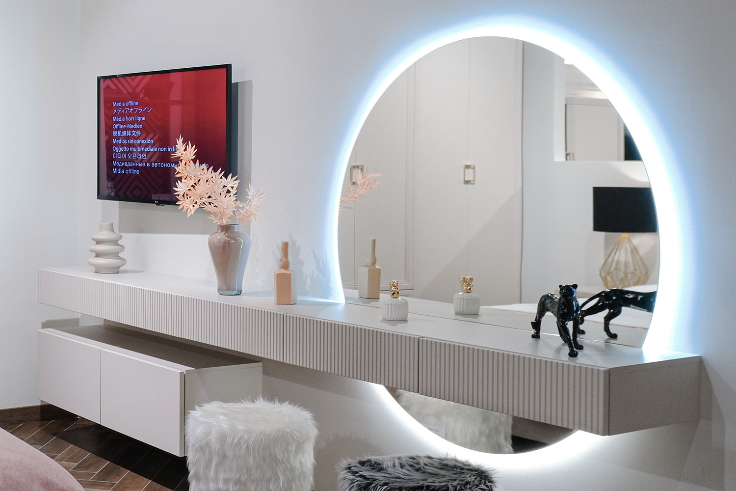 Тумбы - изображение №7 "Навесная тумба Дольче с выдвижными ящиками"  на www.Angstrem-mebel.ru