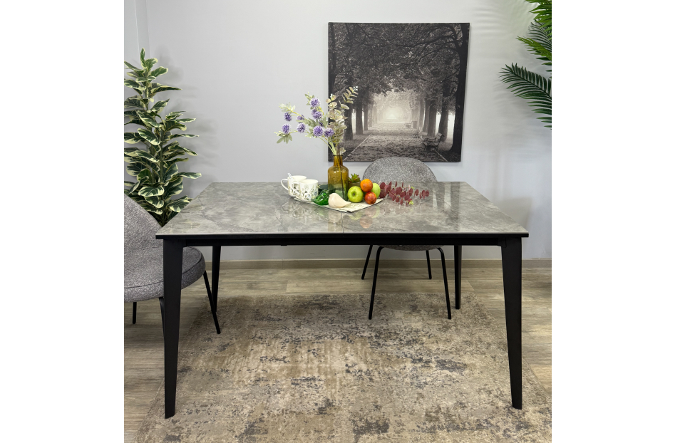 Обеденные столы - изображение №8 "Стол Дега обеденный раздвижной 140/180 серый глянец"  на www.Angstrem-mebel.ru