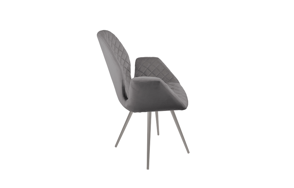 Кухонные стулья - изображение №5 "Стул-кресло Сохо поворотный серый / опоры серые"  на www.Angstrem-mebel.ru