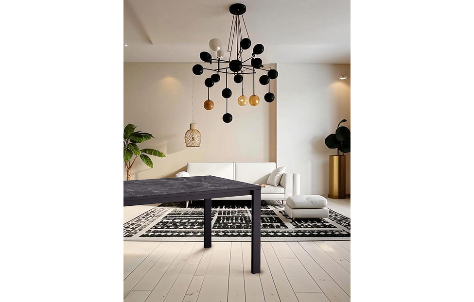 Обеденные столы - изображение №9 "Стол обеденный Легро раздвижной черный"  на www.Angstrem-mebel.ru