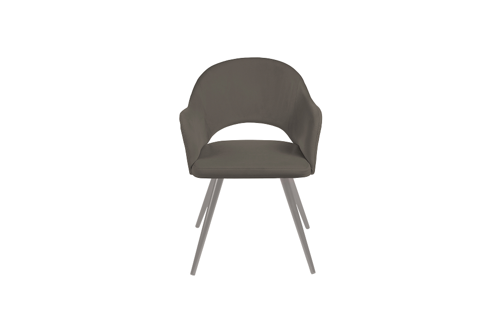 Кухонные стулья - изображение №3 "Стул-кресло Грейс поворотный антрацит / опоры серые"  на www.Angstrem-mebel.ru