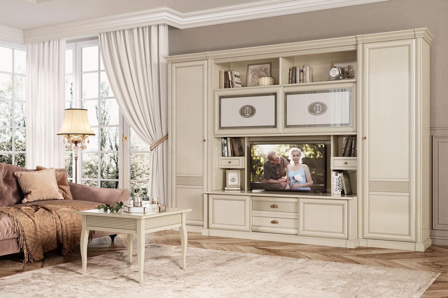 Шкафы-пеналы - изображение №6 "Шкаф Изотта с полками"  на www.Angstrem-mebel.ru