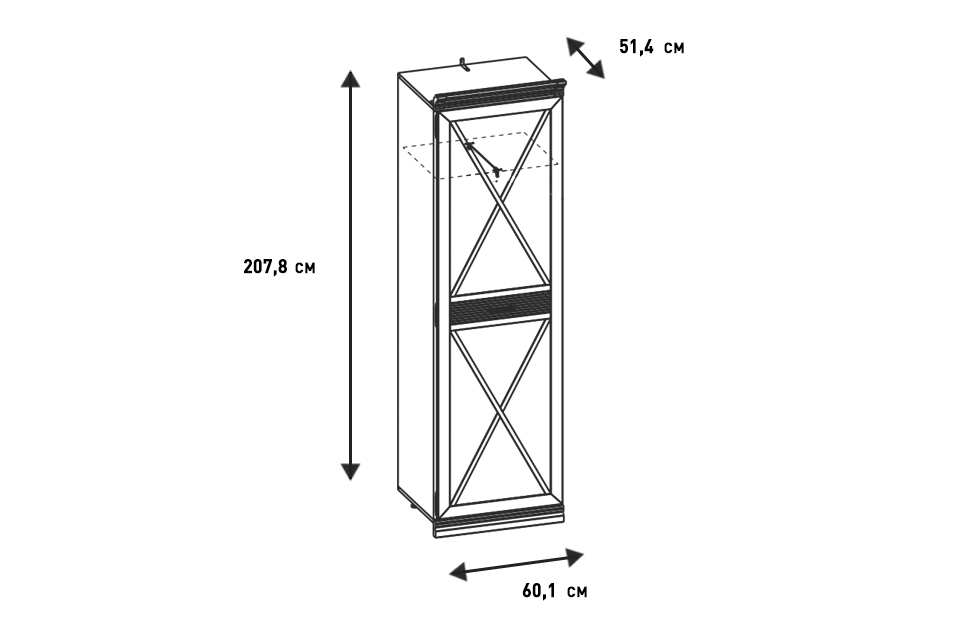 Шкафы платяные - изображение №4 "Шкаф Кантри"  на www.Angstrem-mebel.ru