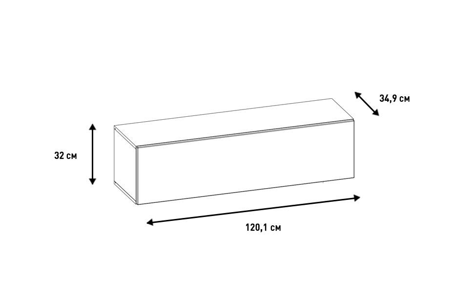 Навесные шкафчики - изображение №4 "Шкаф Анри навесной АН-430.02,Д1W / Швейцарский вяз+Светлый лен"  на www.Angstrem-mebel.ru