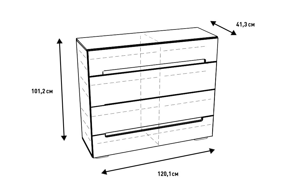 Комоды - изображение №6 "Комод Анри с выдвижными ящиками"  на www.Angstrem-mebel.ru