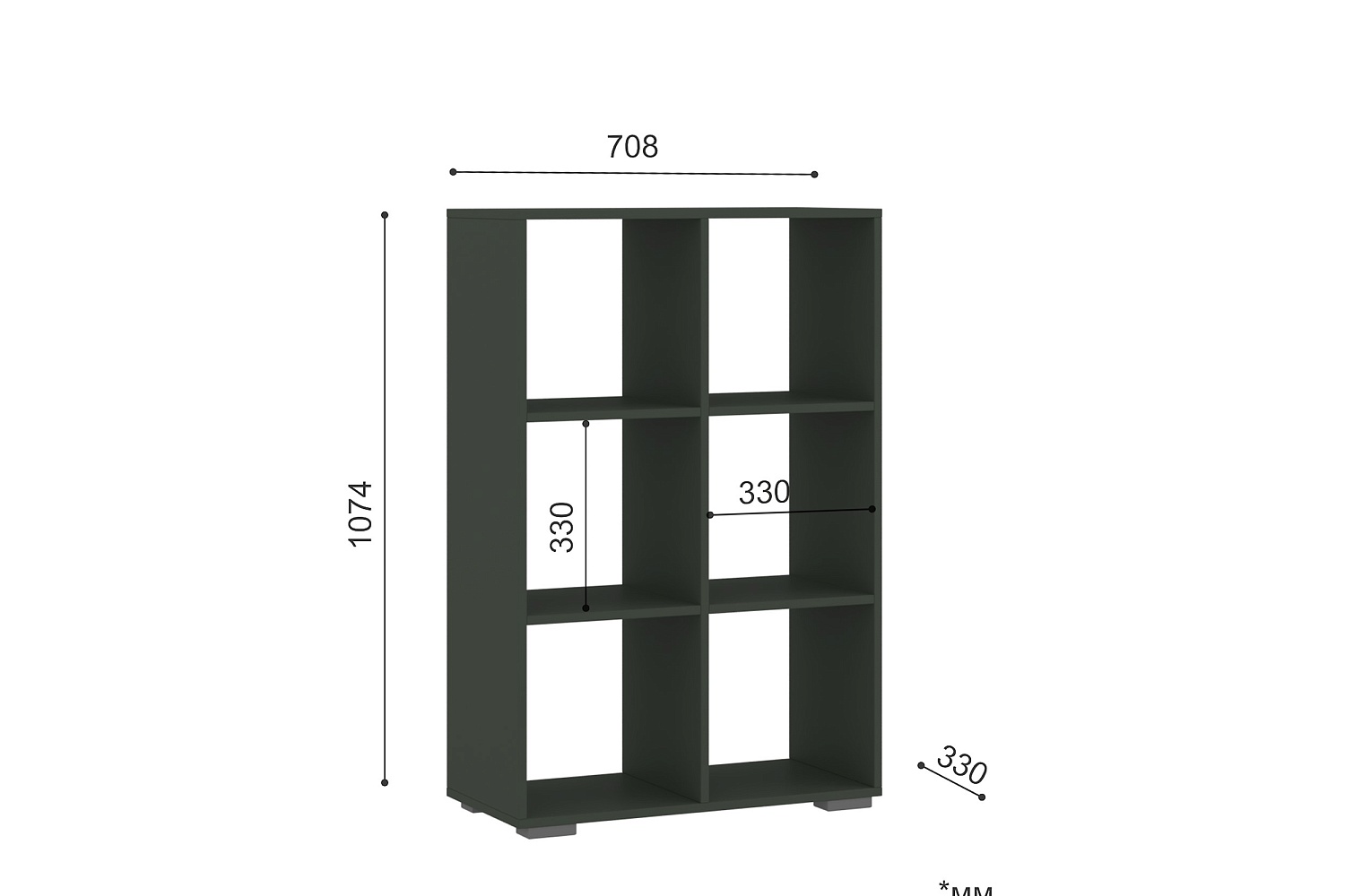 Стеллажи - изображение №3 "Стеллаж Амур с полками"  на www.Angstrem-mebel.ru