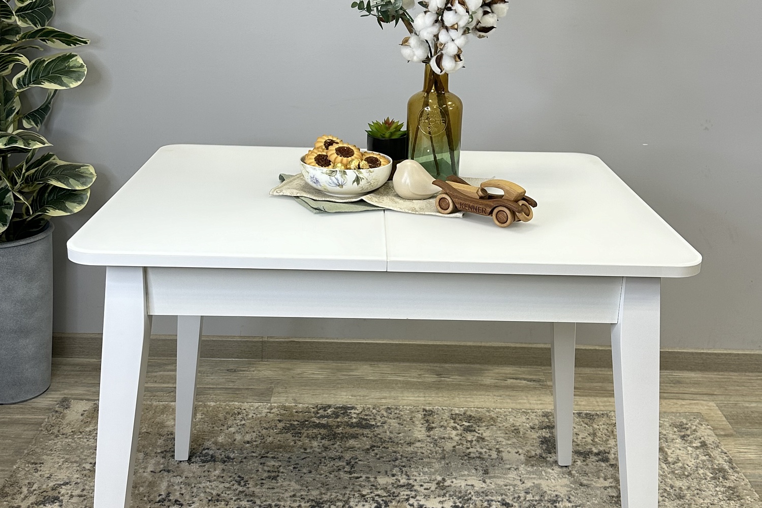 Обеденные столы - изображение №7 "Стол обеденный Орпен опоры белый/столешница белый сатин"  на www.Angstrem-mebel.ru