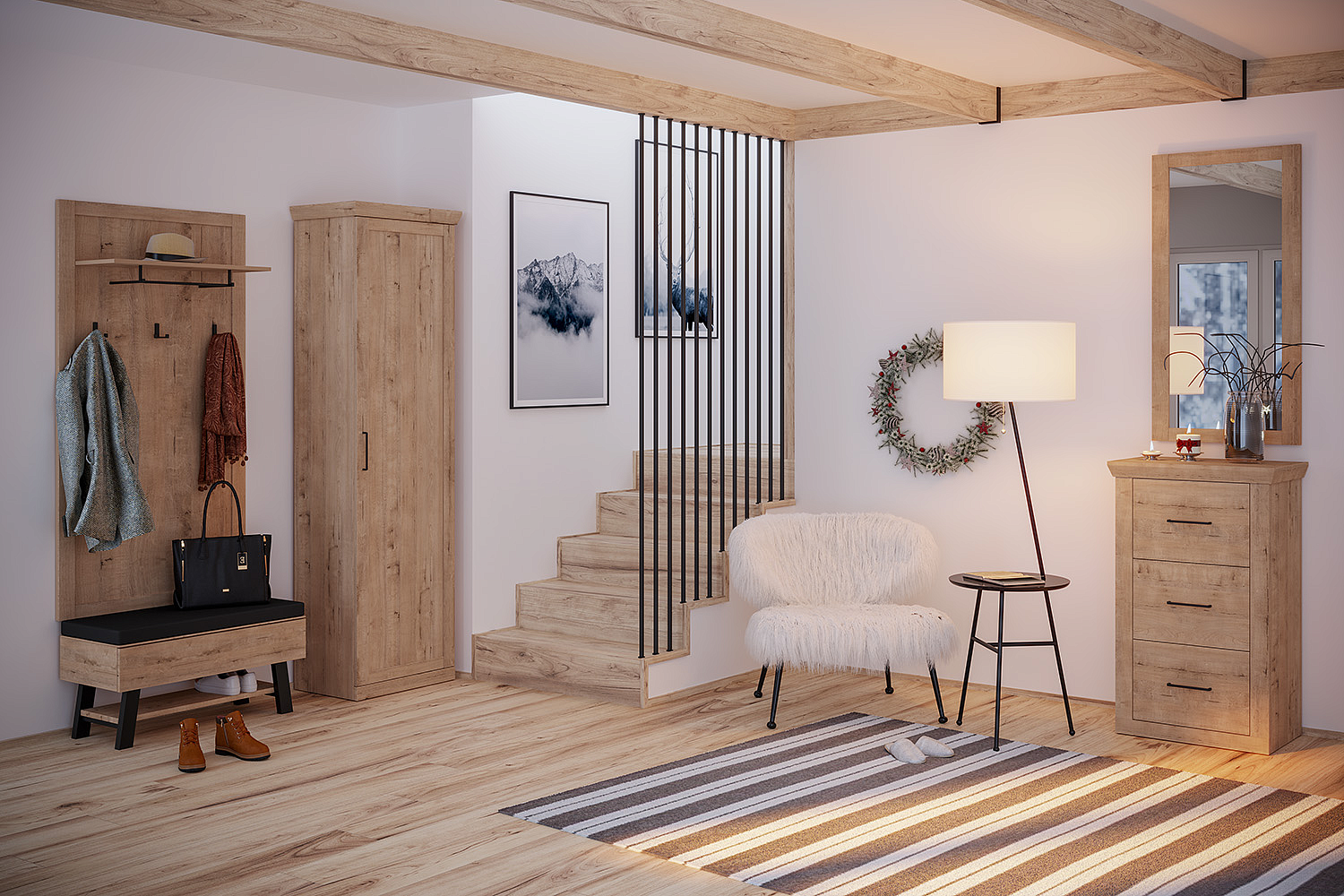 Шкафы-пеналы - изображение №4 "Шкаф Магнум для одежды с комплектом полок"  на www.Angstrem-mebel.ru