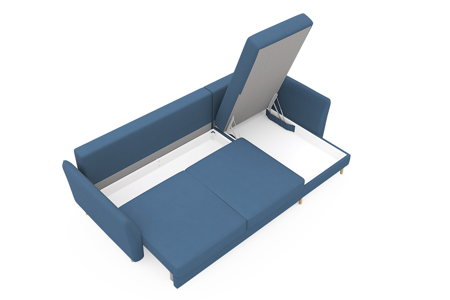 Диваны - изображение №4 "Диван АННИКА NEW 3-х местный с оттоманкой и светлыми опорами"  на www.Angstrem-mebel.ru