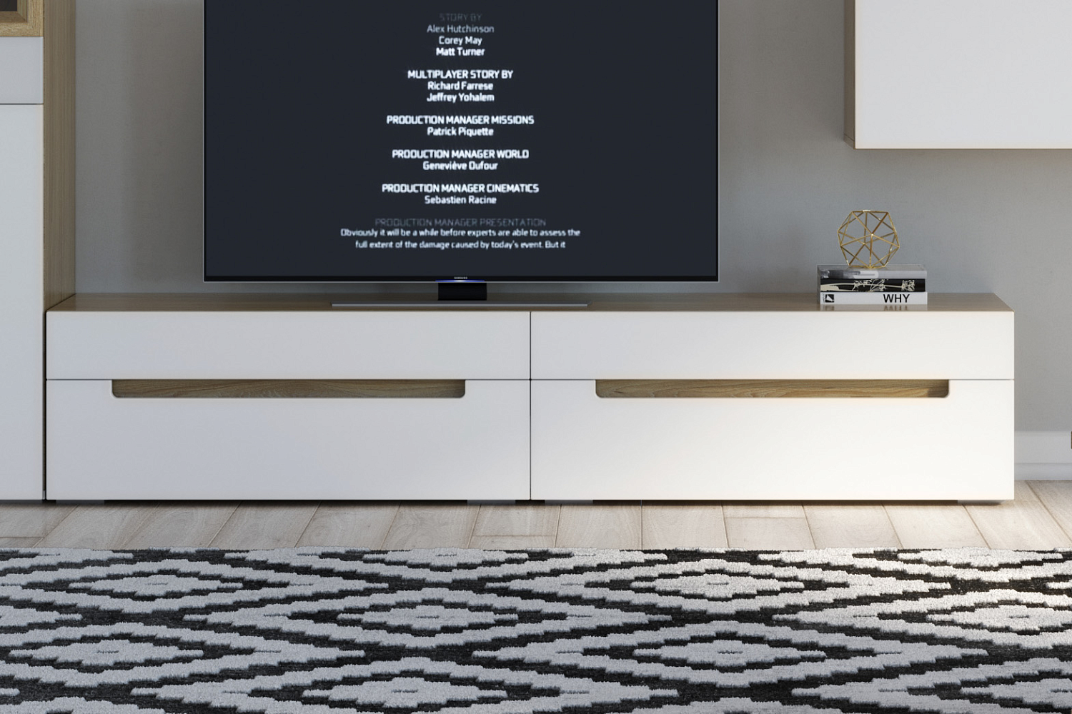 Тумбы под телевизор - изображение №3 "Тумба Анри под телевизор с выдвижными ящиками"  на www.Angstrem-mebel.ru